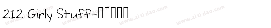 212 Girly Stuff字体转换